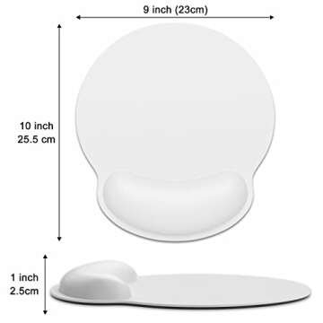 Dapesuom Ergonomic Mouse Pad with Wrist Support, Comfortable Memory Foam Wrist Rest for Easy Typing ...