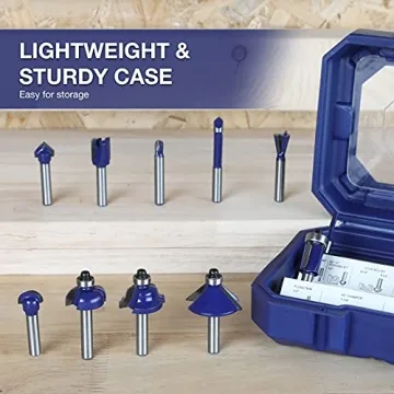 WORKPRO 15-Piece Carbide Router Bits Set for Woodworking
