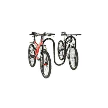 Global Industrial Wave Bike Rack, Black, Below Ground Mount, 5-Bike Capacity