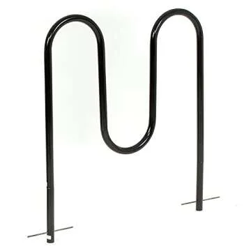 Global Industrial Wave Bike Rack, Black, Below Ground Mount, 5-Bike Capacity