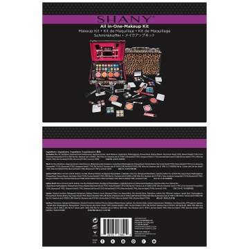 SHANY Leopard Makeup Train Case with Pro Makeup Set