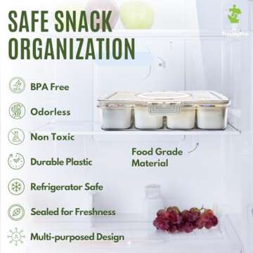 TroublePro Snackle Box with Lid & Handle for Freshness