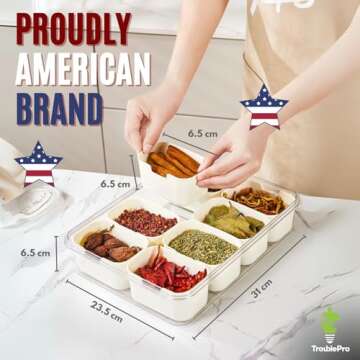 TroublePro Snackle Box with Lid & Handle for Freshness