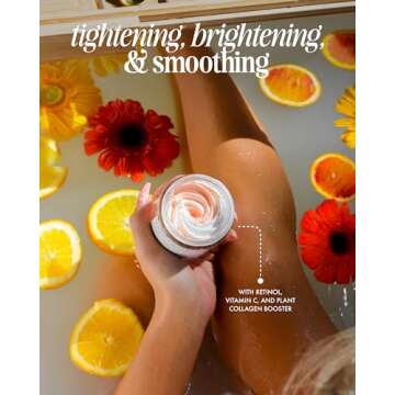 Truly Beauty Vegan Collagen Anti-Aging Body Polish with Retinol, Vitamin C and Shea Butter - Whipped...