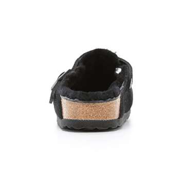 BIRKENSTOCK New Unisex Boston Fur Clog Black Suede 40 R