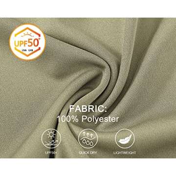 TBMPOY Men's UPF 50+ Sun Protection Hiking Shirt