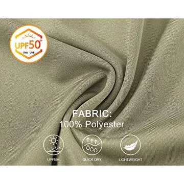 TBMPOY Men's UPF 50+ Sun Protection Hiking Shirt