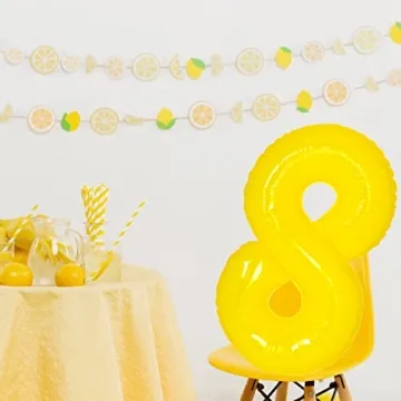 40 Inch Jumbo Yellow Number 6 Balloon for Celebrations