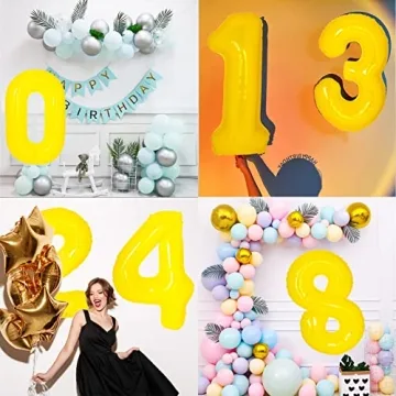 40 Inch Jumbo Yellow Number 6 Balloon for Celebrations