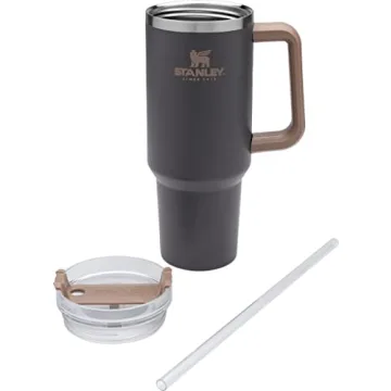 STANLEY Big Grip Travel Quencher Coal Insulated Water Bottle