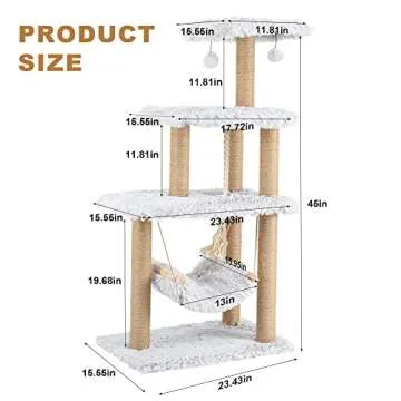 Lahas Cat Tree 45 Inch Multi-Level Indoor Cat Furniture