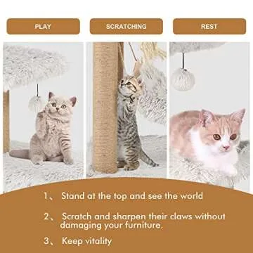 Lahas Cat Tree 45 Inch Multi-Level Indoor Cat Furniture