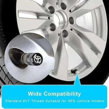 BFIVEANTE Corrosion-Resistant Tire Valve Stem Caps for Toyota