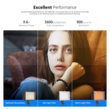 NEEWER 160 LED Dimmable Light for Cameras and Camcorders