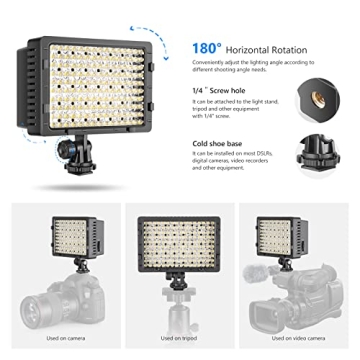 NEEWER 160 LED Dimmable Light for Cameras and Camcorders