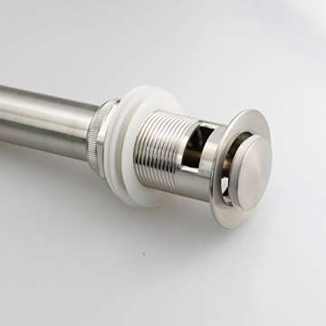 Elegant Brushed Nickel Bathroom Pop Up Sink Drain