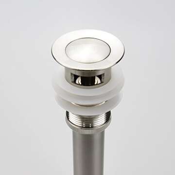 Elegant Brushed Nickel Bathroom Pop Up Sink Drain