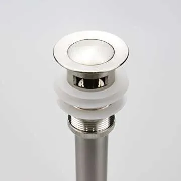 Elegant Brushed Nickel Bathroom Pop Up Sink Drain