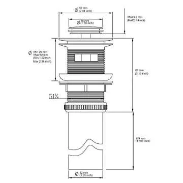 Elegant Brushed Nickel Bathroom Pop Up Sink Drain