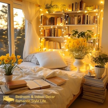 JMEXSUSS 200 LED Christmas Lights Indoor Outdoor, Connectable Warm White Christmas Tree Lights Clear Wire, 66 Ft Twinkle Fairy String Lights Plug in for Bedroom Wedding Christmas Tree Decorations