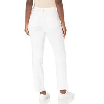 Gloria Vanderbilt Women's Amanda High Rise Tapered Jean in Vintage White, Size 14 Short