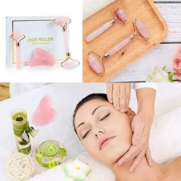 Natural Jade Roller Set for Face and Body Relaxation