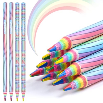 ECOTREE Colored Pencils for Kids - Rainbow Colored Pencils for Coloring Books, Kids Drawing Art Supp...