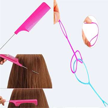 1000 Pack Elastic Hair Ties with Hair Styling Tools