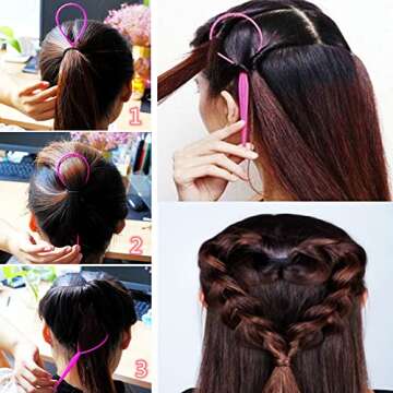 1000 Pack Elastic Hair Ties with Hair Styling Tools