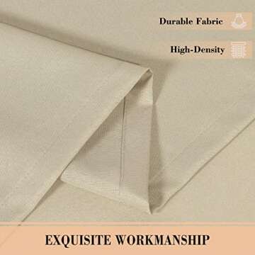 BONZER Waterproof Outdoor Curtains for Patio Porch Pergola Cabana, Weatherproof Wide Tab Top Outdoor Curtains for Gazebo, Deck, 1 Panel, 100x84 Inch, Beige