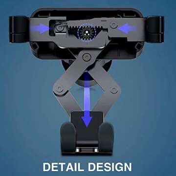 TOPABYTE Tesla Model 3 Model Y Gravity Car Phone Mount Compatible with All 4-6.5 Inch Phone