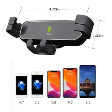 TOPABYTE Tesla Model 3 Model Y Gravity Car Phone Mount Compatible with All 4-6.5 Inch Phone