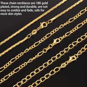 Blulu 24-Piece DIY Necklace Chain Set for Jewelry Making