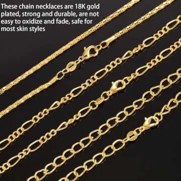 Blulu 24-Piece DIY Necklace Chain Set for Jewelry Making
