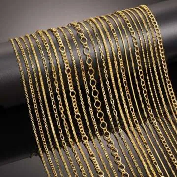 Blulu 24-Piece DIY Necklace Chain Set for Jewelry Making