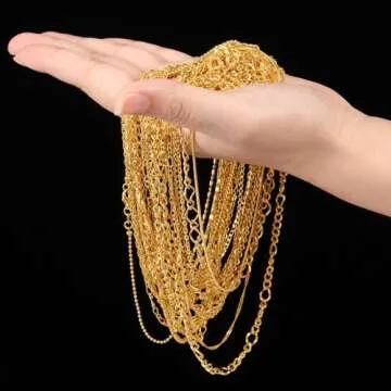 Blulu 24-Piece DIY Necklace Chain Set for Jewelry Making