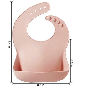 PandaEar Soft Silicone Bibs for Toddlers - Adjustable & Waterproof