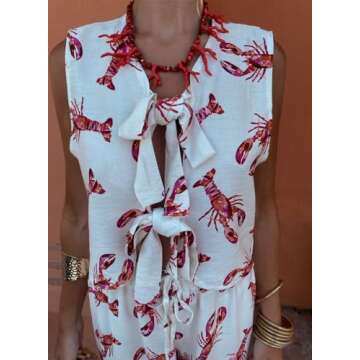 Faymlc Women Tie Front Vest Set 2 Piece Outfits Lobster Sleevelesss Tank Tops and Shorts Set Y2k Summer Pajamas Loungewear (White, S)