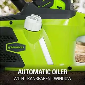 Greenworks 40V 16" Brushless Cordless Chainsaw, 4.0Ah Battery and Charger Included