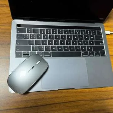 Rechargeable Bluetooth Mouse Wireless Bluetooth Mouse for iPad pro iPad Air Mac MacBook Pro MacBook Air Laptop Chromebook Windows HP DELL (Silver)