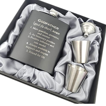 Unique Engraved Hip Flask - Perfect Godfather Gift Idea