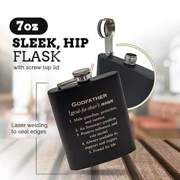 Engraved Hip Flask - Ideal Gift for Godfather
