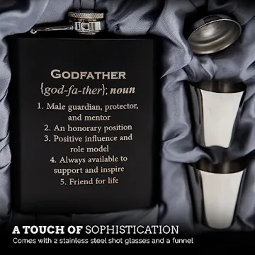 Engraved Hip Flask - Ideal Gift for Godfather