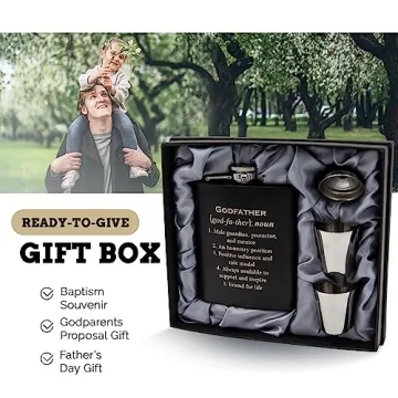 Engraved Hip Flask - Ideal Gift for Godfather