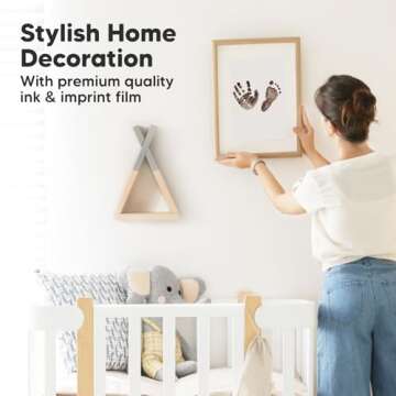 4-Pack Inkless Hand and Footprint Kit - Ink Pad for Baby Hand and Footprints - Dog Paw Print Kit,Dog Nose Print Kit - Baby Footprint Kit, Clean Touch Baby Foot Printing Kit,Handprint Kit (Midnights,L)