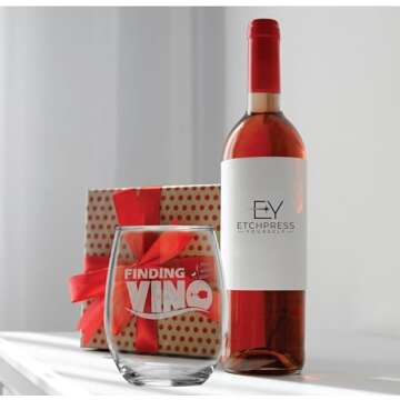 Finding Vino (15 oz) Finding Nemo Fish Wine Glass - Dishwasher Safe -Funny Gag Birthday or Christmas...