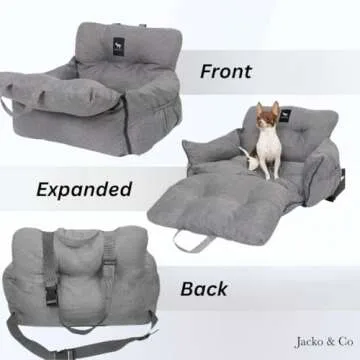 Premium Dog Car Seat for Small Pets - Machine Washable and Safe