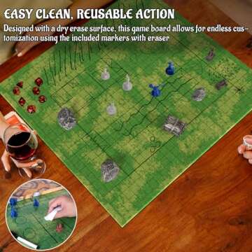 CZYY Foldable DND Gaming Mat 27x23 Portable & Reusable
