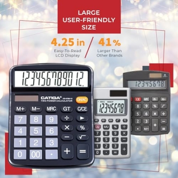 CATIGA Desktop Calculator with Large Display and Dual Power
