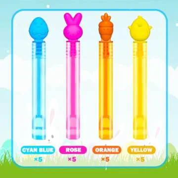 20 Pack Easter Mini Bubbles Wands for Kids